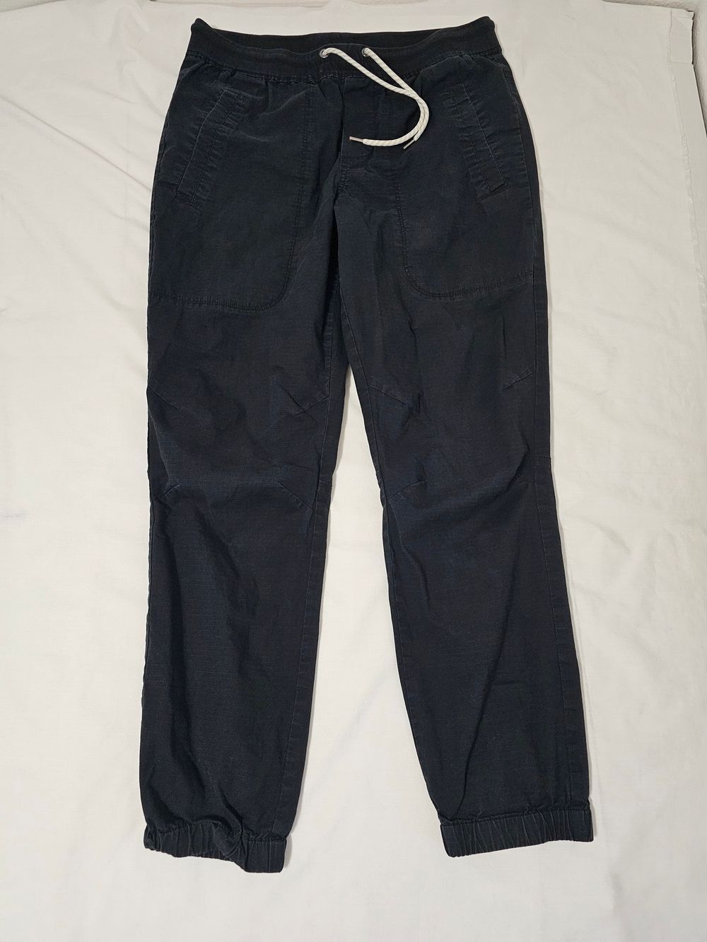 Vuori V434 The Rise The Shine Ripstop Jogger Pants Black Drawstring Elastic